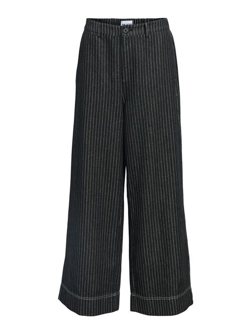 OBJECT Bukser 'AMY'  lysegrå / black denim