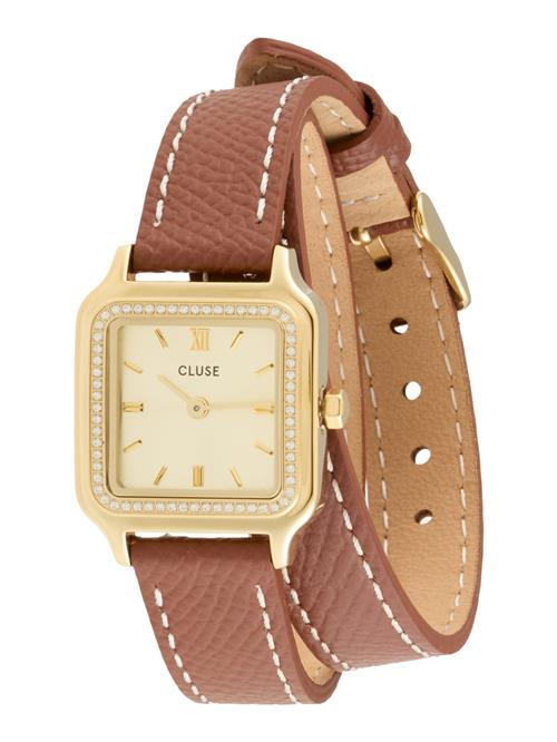 CLUSE Analogt ur  brun / guld