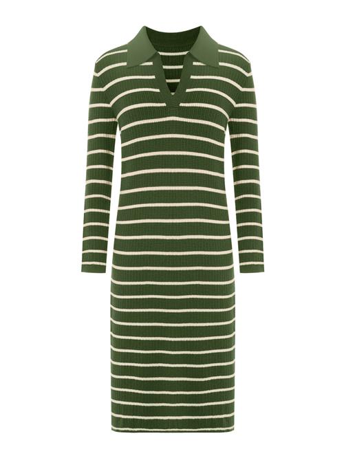 Imily Bela Strikkjole  ecru / grøn