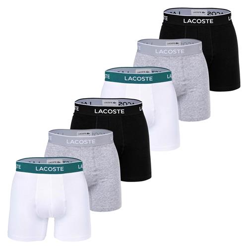 LACOSTE Boksershorts  grå-meleret / sort / hvid