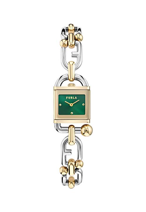 FURLA Analogt ur 'MIANUVOLA SQUARE'  guld / grøn / sølv