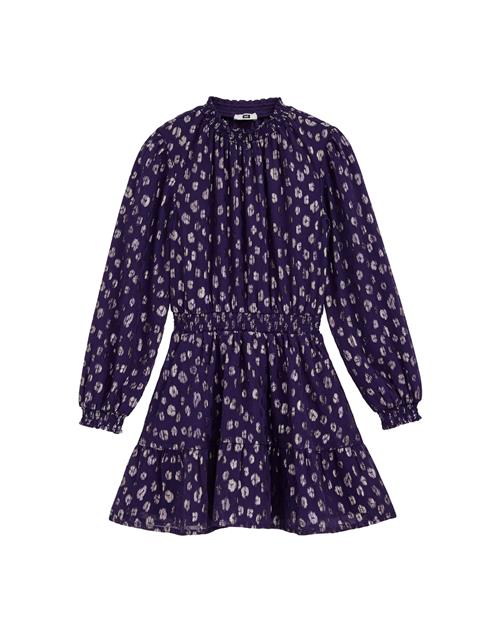 WE Fashion Kjole  guld / mørkelilla / sølv