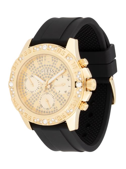 GUESS Analogt ur 'Majesty'  guld / sort / transparent