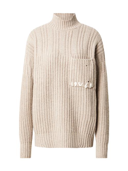 19V69 ITALIA Pullover 'Rosanna'  lysegrå / hvid