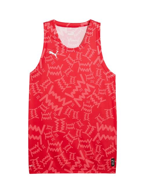 PUMA Fodboldtrøje 'Teamjaws'  rød / melon / sort / hvid