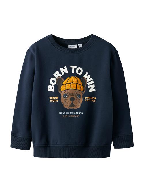 NAME IT Sweatshirt 'NMMRiguna'  navy / orange / hvid