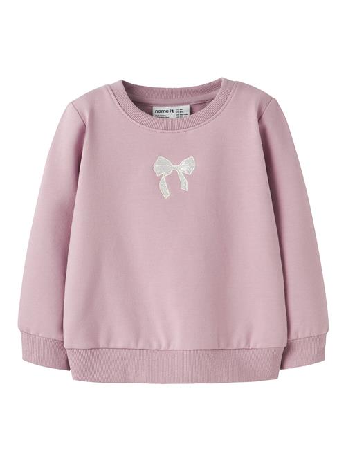 NAME IT Sweatshirt 'NMFSakkina'  lysviolet / hvid