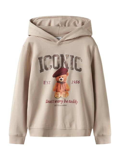 NAME IT Sweatshirt 'NKFRYCCA'  beige / mørkebrun / orange / rød