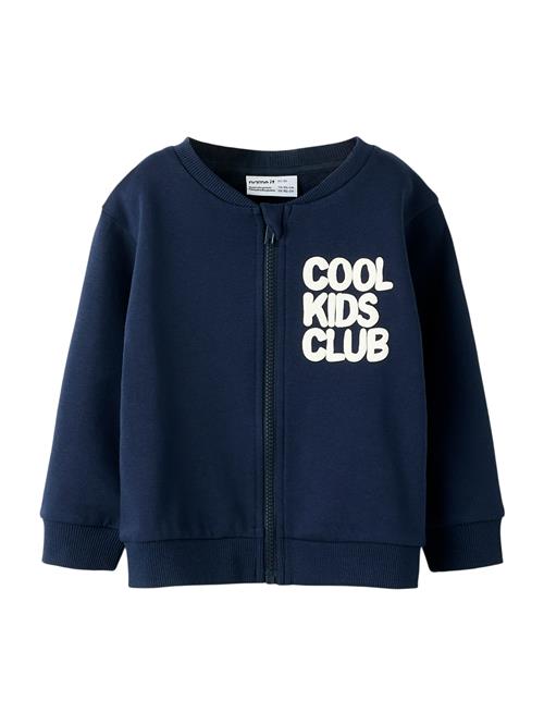 NAME IT Sweatjakke 'NMMNEIL'  navy / mørkegul / hvid