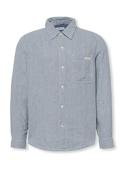 Calvin Klein Jeans Skjorte  røgblå / hvid