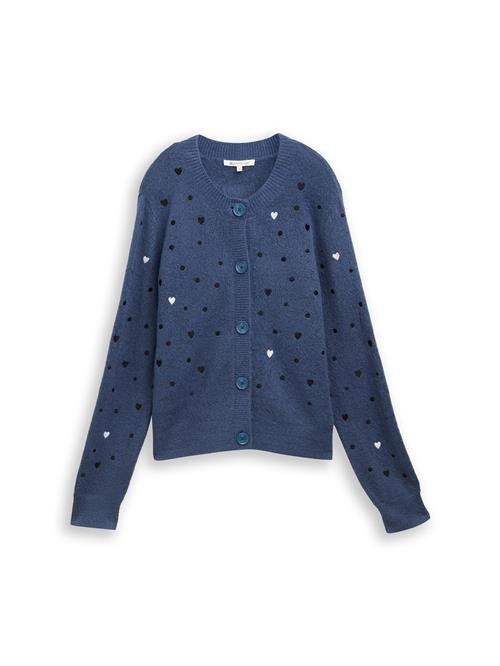 TOM TAILOR DENIM Cardigan  safir / sort / hvid