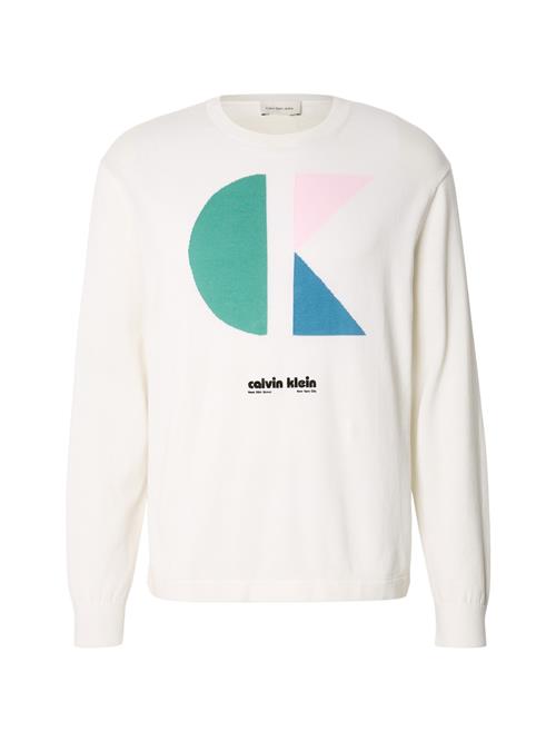 Calvin Klein Jeans Pullover  ecru / royalblå / jade / lyserød