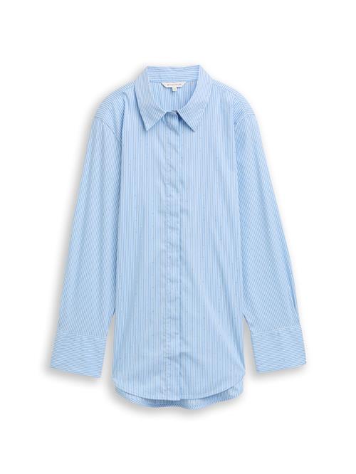 TOM TAILOR Bluse  lyseblå / hvid