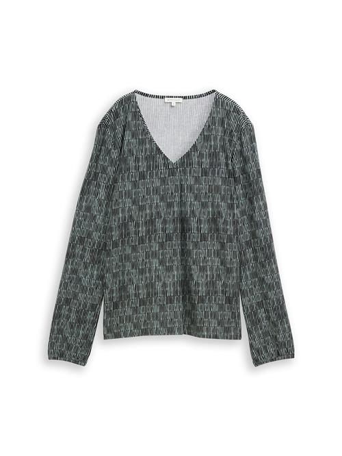 TOM TAILOR Shirts  pastelgrøn / sort