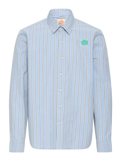 BLEND Skjorte 'BHSUN'  navy / lyseblå / hvid