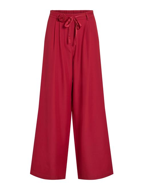 VILA Bukser 'VICATALINA'  mørkerød