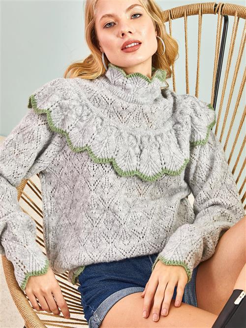 Bianco Lucci Pullover  grå / grøn