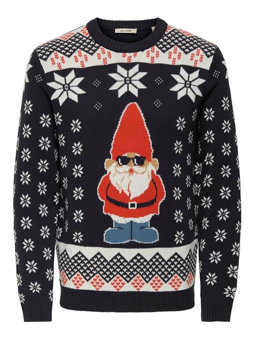 Only & Sons Pullover 'ONSX-Max'  navy / safir / rød / hvid