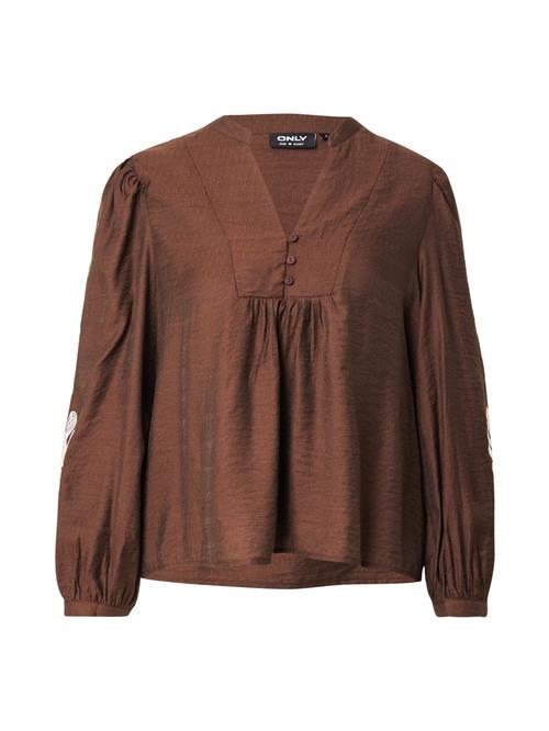 ONLY Bluse 'ONLKana'  choko / hvid