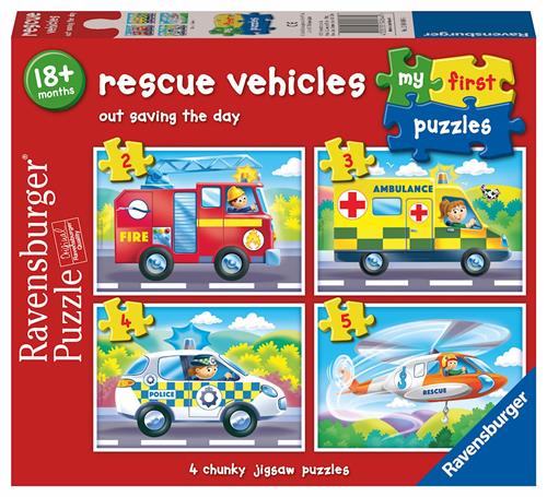 Ravensburger Redningskøretøjer Multicolor  Multicolor One Size  Rød  One Size 18 M+ unisex