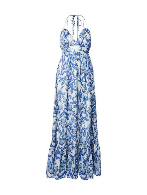 SWING Kjole  elfenben / aqua / royalblå