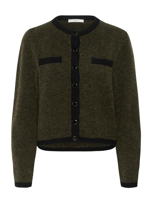Gestuz Cardigan 'GZalpha'  oliven / sort