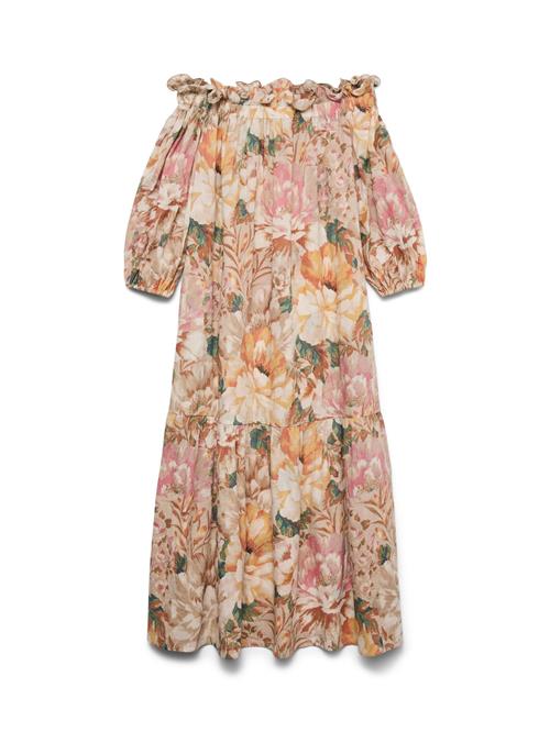 VERO MODA Kjole 'VMSIF'  sand / grøn / abrikos / lyserød