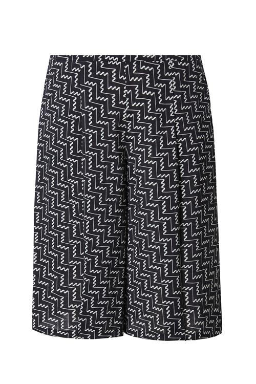 Ulla Popken Bukser  sort / hvid