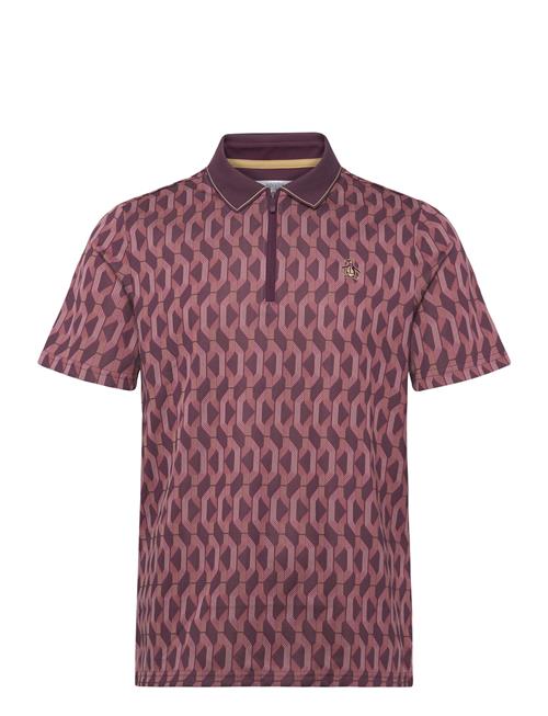 Original Penguin Golf | All Over Jacquard Colour Block Polo | XL