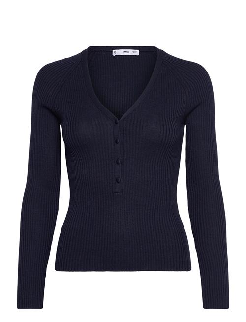 Mango | V-Neck Ribbed Knit Sweater | S