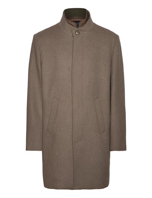 Lindbergh Black | Detachable Collar Wool Coat | L