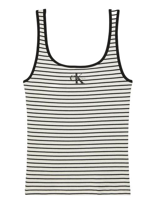 Calvin Klein Jeans | Striped Monologo Scoop Nk Rib Ta | XXS