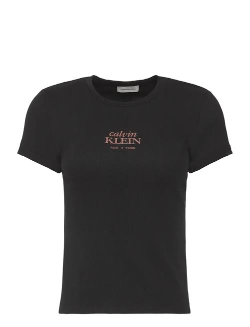 Calvin Klein Jeans | Ss 2X2 Baby Rib Logo Baby Tee | S