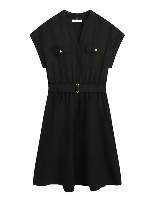 Tommy Hilfiger | Vis/Linen Belted Knee Ss Dress | S
