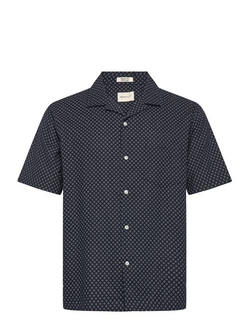 GANT | Reg Cotton Linen Print Ss Shirt | L