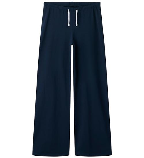 LMTD Bukser - Wide - NlfBenedicte - Dark Sapphire/W. Bright Whit