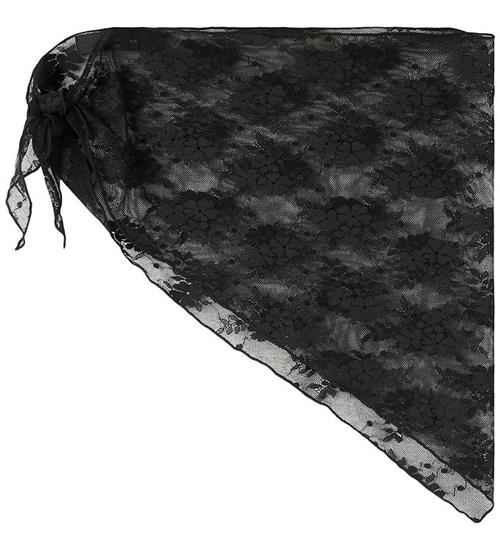 LMTD Tørklæde - NlfSlace - Sort m. Blonder