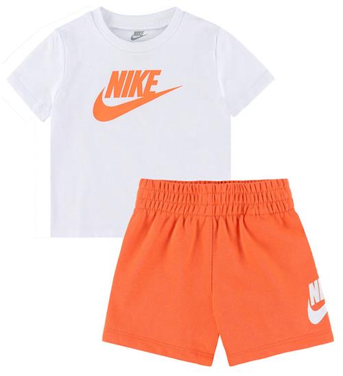 Nike Shortssæt - T-shirt/Shorts - Turf Orange m. Logo