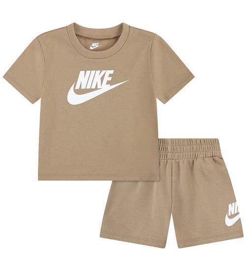 Nike Shortssæt - T-shirt/Shorts - Hemp m. Logo