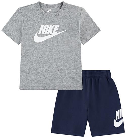 Nike Shortssæt - T-Shirt/Shorts - Midnight Navy/Grå