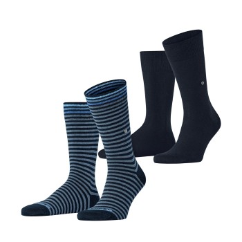 Burlington Strømper 2P Everyday Stripe Socks Grå Str 40/46 Herre