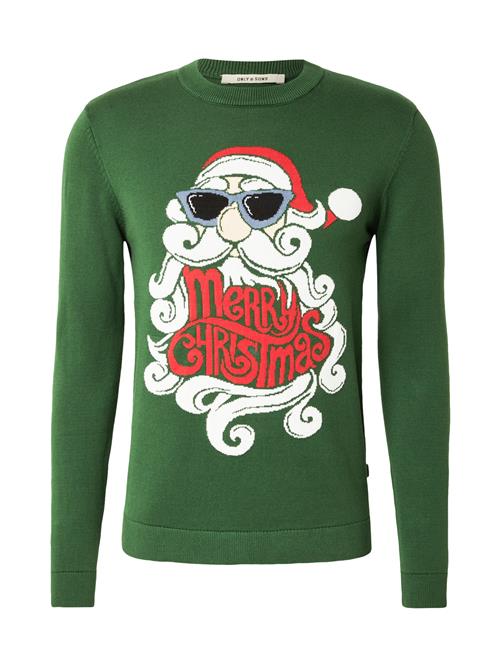 Only & Sons Pullover 'ONSXmas'  lyseblå / grøn / rød / hvid