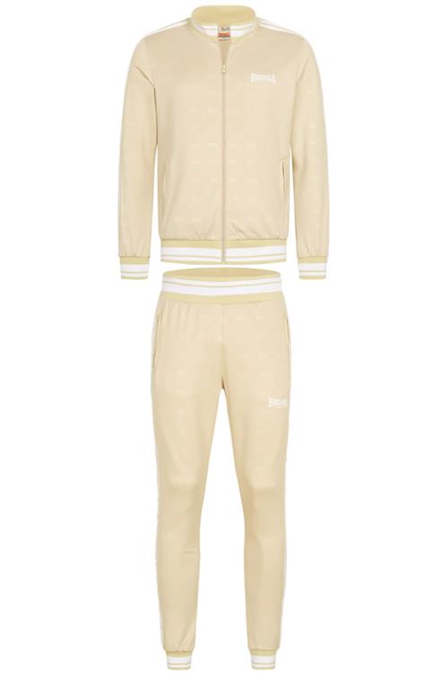 LONSDALE Joggingdragt 'ASHWELL'  sand / hvid