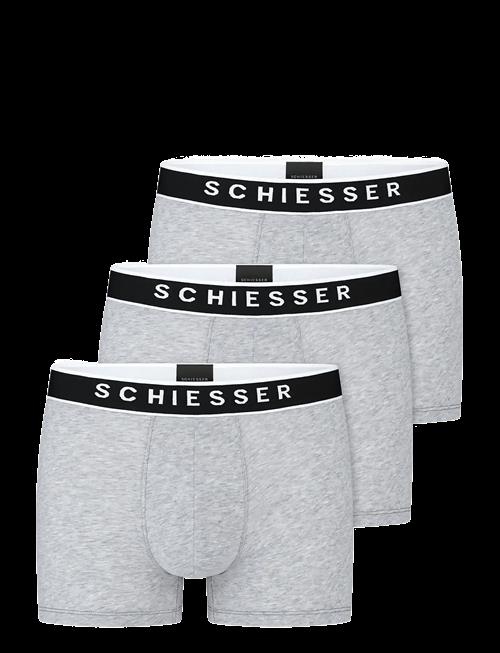 Schiesser | 3-Pack Shorts With Woven Elastic Waistband, Dark Blue - 95/5 | XL