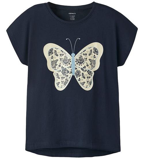 Name It T-shirt - NkfVigea - Navy Blazer/Paisley Flowers