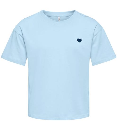 Kids Only T-shirt - Noos - KogMaiken - Kentucky Blue/Heart Emb/N