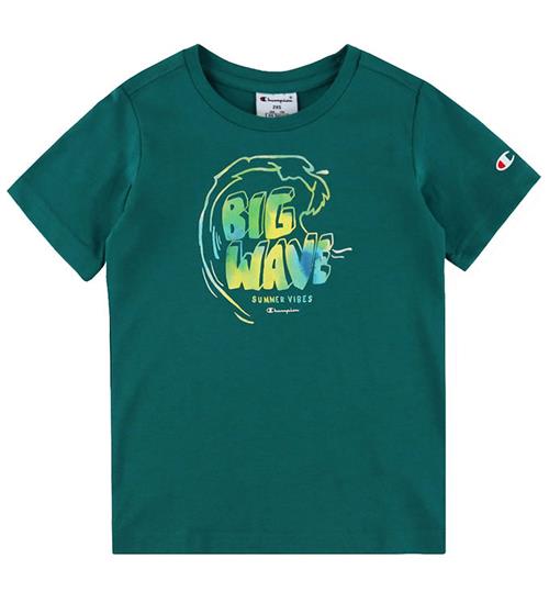 Champion T-shirt - Grøn m. Print