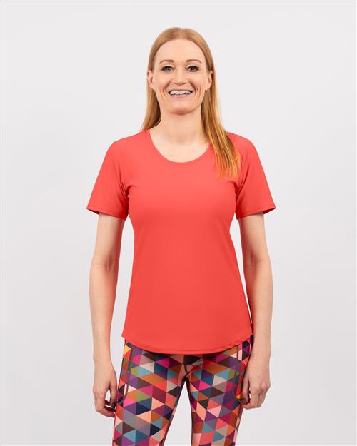 Vigga Fitted Peach T-Shirt
