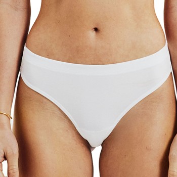 Bread & Boxers Bread and Boxers Cotton Thong Trusser 2P Hvid økologisk bomuld Small Dame
