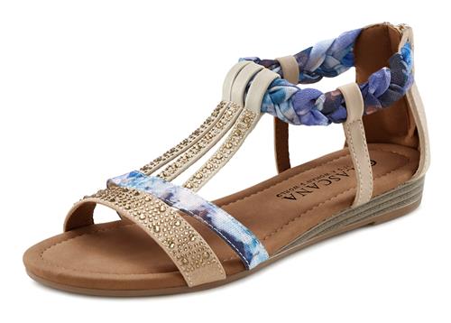 LASCANA Sandaler  beige / blå